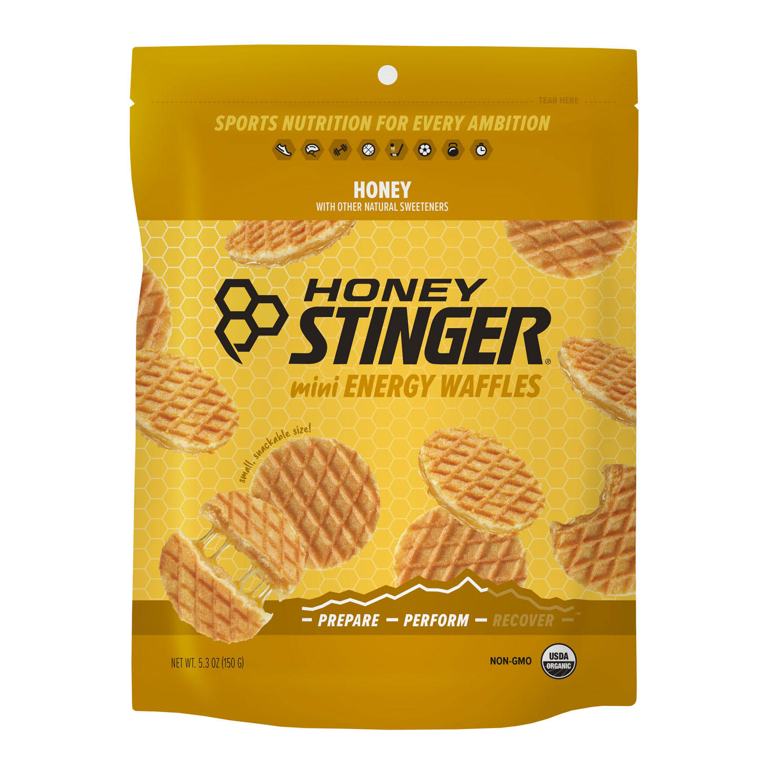 Honey Stinger Mini Waffles, Honey (5.3 oz.)